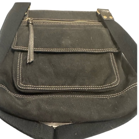 Fossil Long Live Vintage 1953 Black Denim Crossbody - Picture 5 of 16